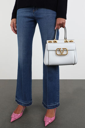 תיק צד בגודל קטן בצבע לבן VALENTINO GARAVANI